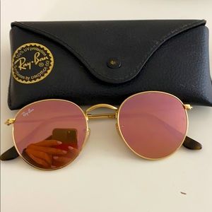 AUTHENTIC RAYBAN MIRRORED ROUND AVIATORS